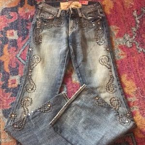 Womens 7 for all mankind embellished jeans